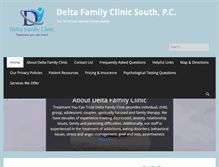 Tablet Screenshot of deltafamilyclinicsouth.com